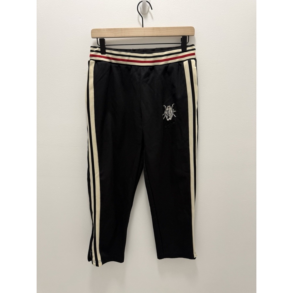 Shoe Palace x Van Gogh Museum Track Pants Black Striped Crop Ankle Zip Size S